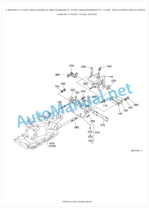 Kubota ME5700DTH Parts Manual PDF BKIDK0515-5