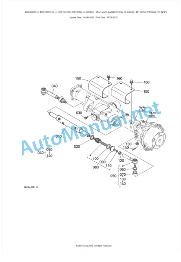 Kubota ME5700DTHC Parts Manual PDF BKIDK0516-4