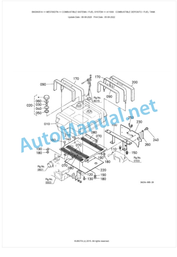 Kubota ME5700DTN Parts Manual PDF BKIDK0514-2