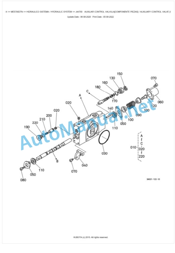 Kubota ME5700DTN Parts Manual PDF BKIDK0514-5