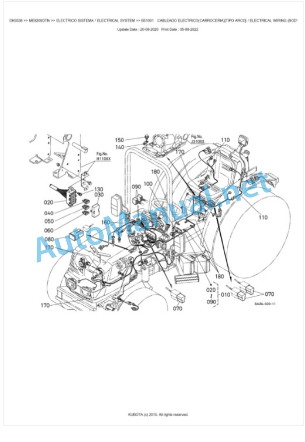 Kubota ME8200DTN Parts Manual PDF BKIDK0538-3