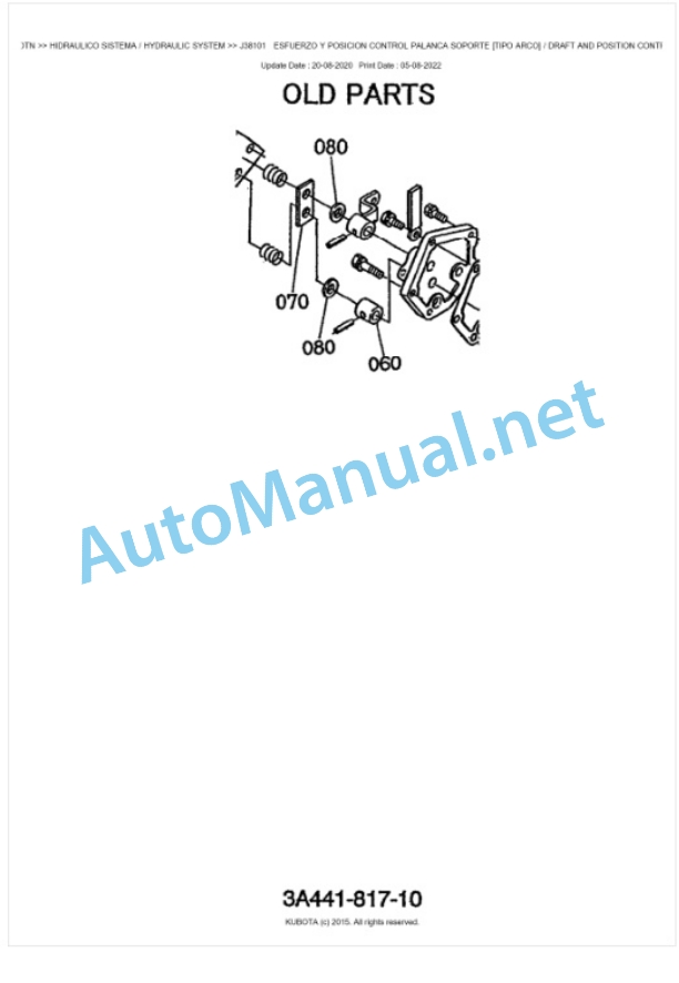 Kubota ME8200DTN Parts Manual PDF BKIDK0538-5