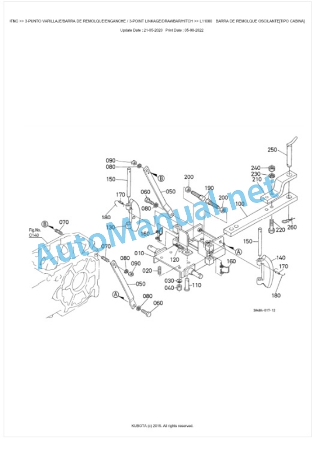 Kubota ME8200DTNC Parts Manual PDF BKIDK0539-5