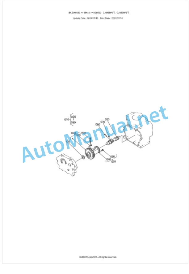 Kubota MK40 Parts Manual PDF BKIDK0438-2