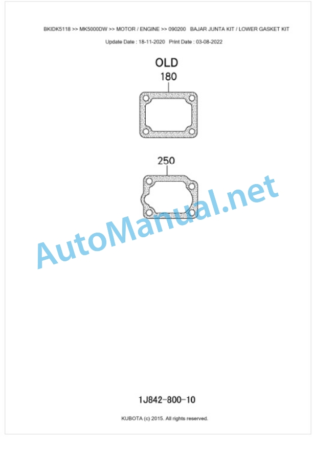 Kubota MK5000 Parts Manual PDF BKIDK5118-2