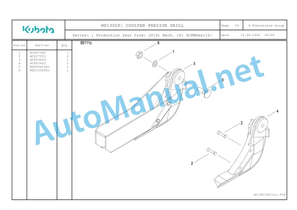 Kubota MP1900F Parts Manual PDF-2