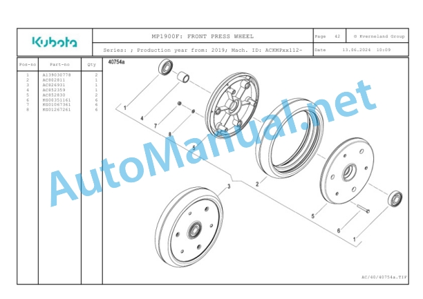 Kubota MP1900F Parts Manual PDF-3