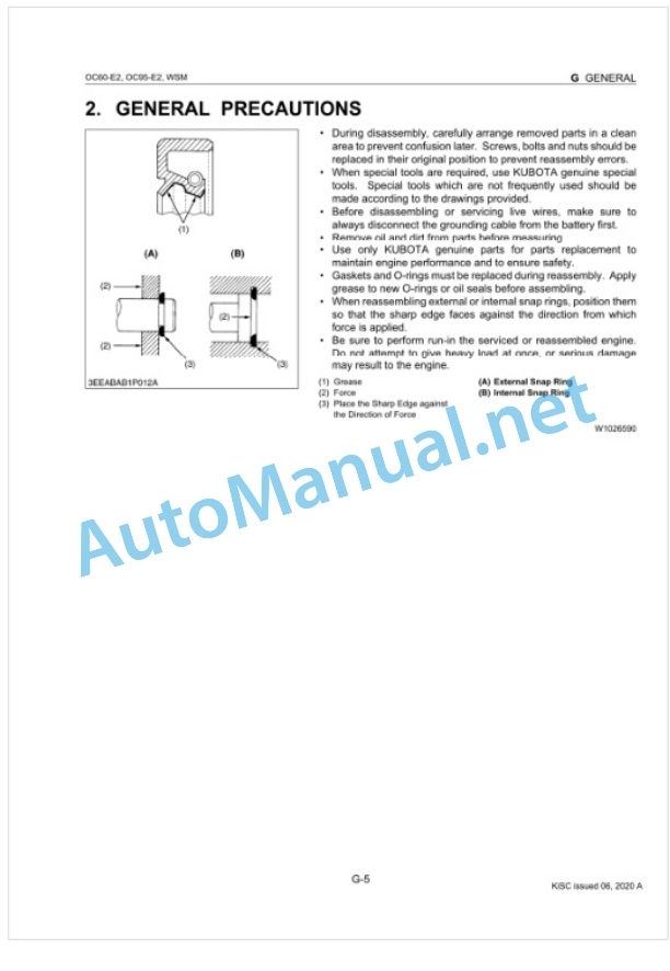 Kubota OC60-E2, OC95-E2 Diesel Engine Workshop Manual PDF-2