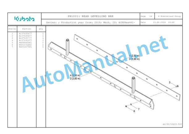 Kubota PH1001 Parts Manual PDF-2