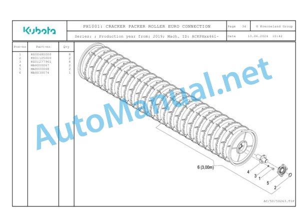 Kubota PH1001 Parts Manual PDF-3