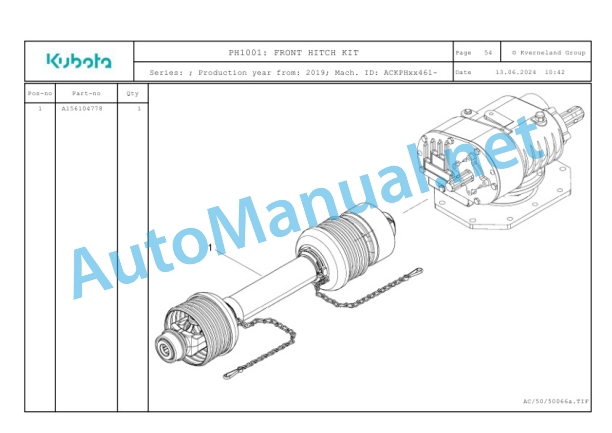 Kubota PH1001 Parts Manual PDF-4