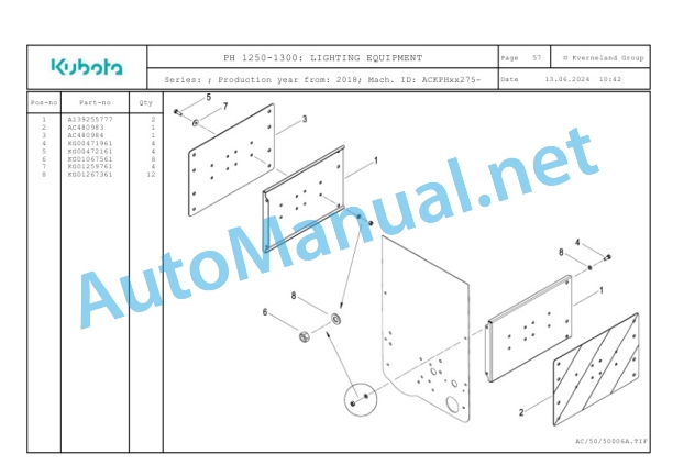 Kubota PH1250-1300 Parts Manual PDF-5