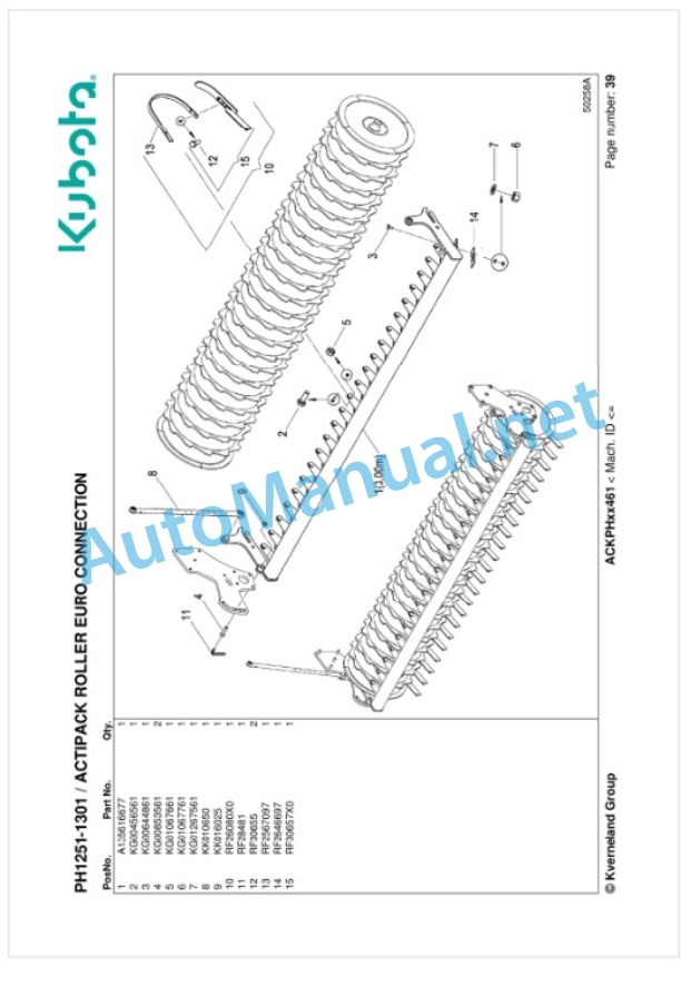 Kubota PH1251-1301 Parts Manual PDF-3