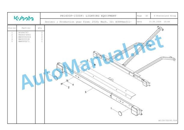 Kubota PH1400F-1500F Parts Manual PDF-5