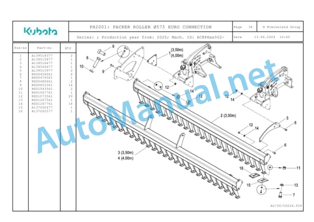 Kubota PH2001 Parts Manual PDF-3