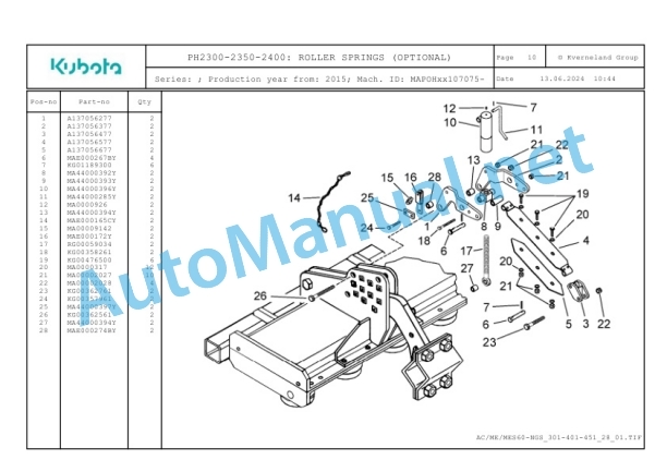 Kubota PH2300-2350-2400 Parts Manual PDF-3