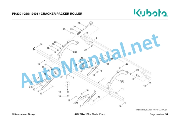 Kubota PH2301, PH2351, PH2401 Parts Manual PDF-4