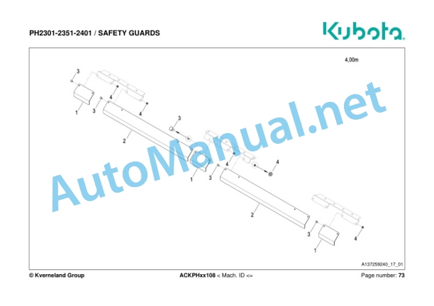 Kubota PH2301, PH2351, PH2401 Parts Manual PDF-5