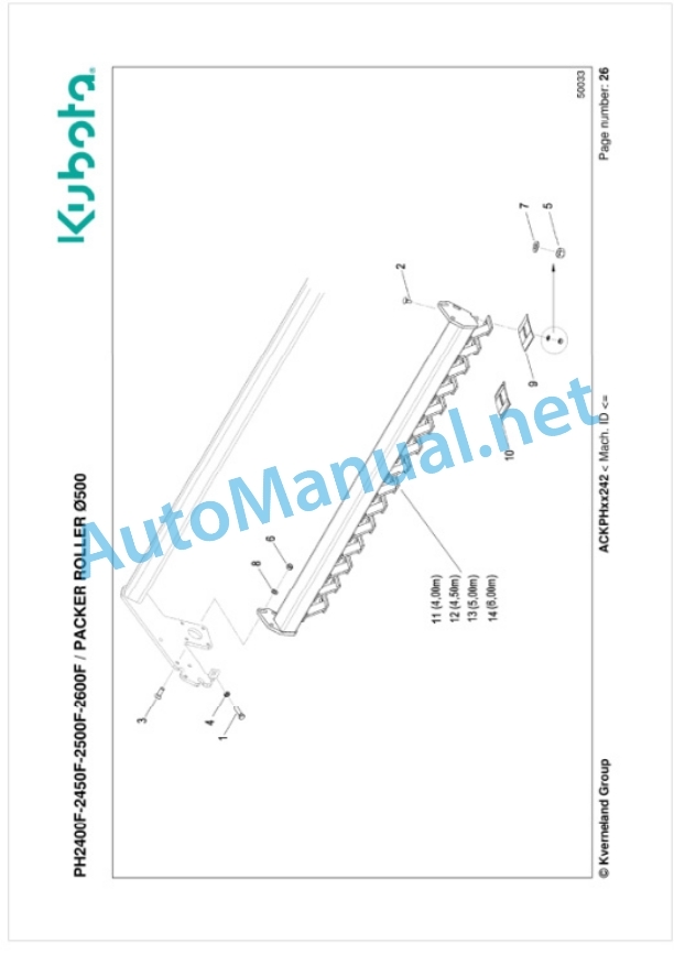 Kubota PH2400F-2450F-2500F-2600F Parts Manual PDF-3