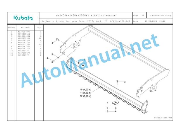 Kubota PH2400F-2450F-2500F Parts Manual PDF-4