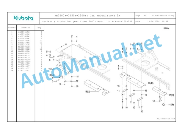 Kubota PH2400F-2450F-2500F Parts Manual PDF-5