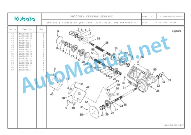 Kubota PH3000F Parts Manual PDF-2