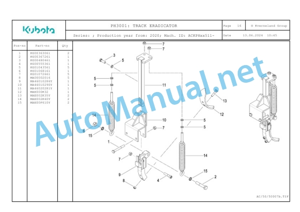 Kubota PH3001 Parts Manual PDF-2