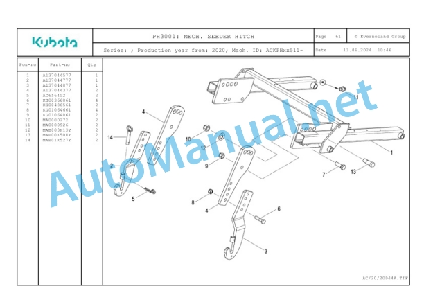 Kubota PH3001 Parts Manual PDF-4