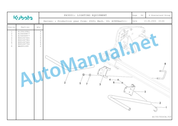 Kubota PH3001 Parts Manual PDF-5