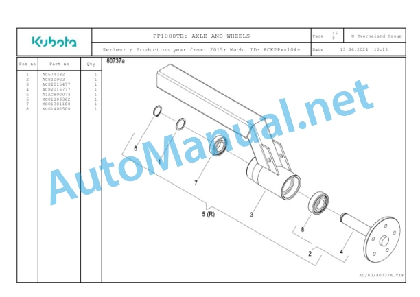 Kubota PP1000TE Parts Manual PDF-4