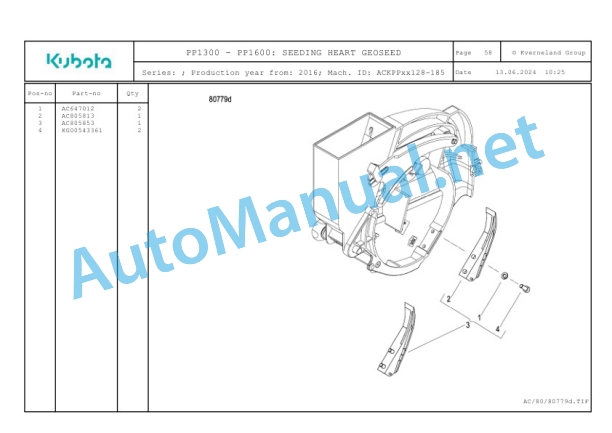 Kubota PP1300-PP1600 Parts Manual PDF-2