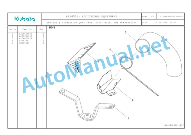 Kubota PP1450V Parts Manual PDF-3