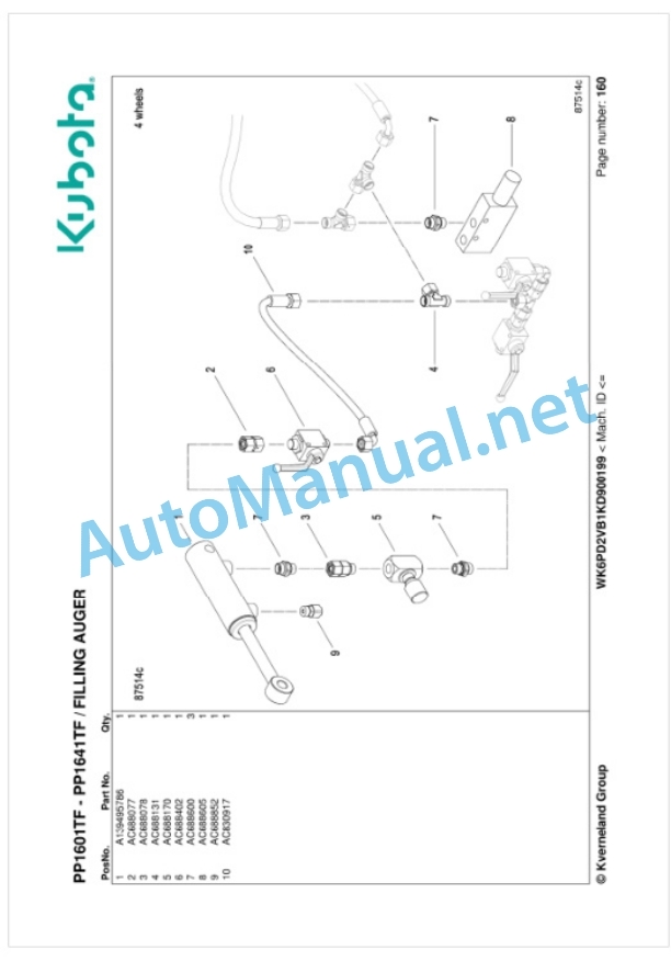 Kubota PP1601TF, PP1641TF Parts Manual PDF-4