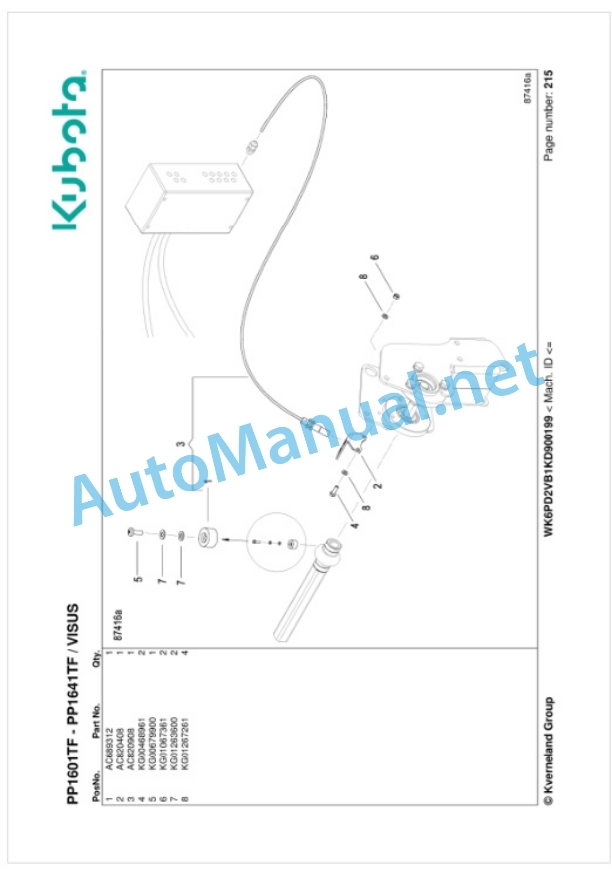 Kubota PP1601TF, PP1641TF Parts Manual PDF-5