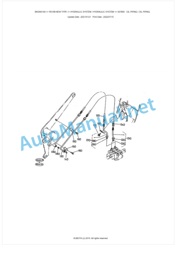 Kubota R510B NEW TYPE Parts Manual PDF BKIDK0194-4