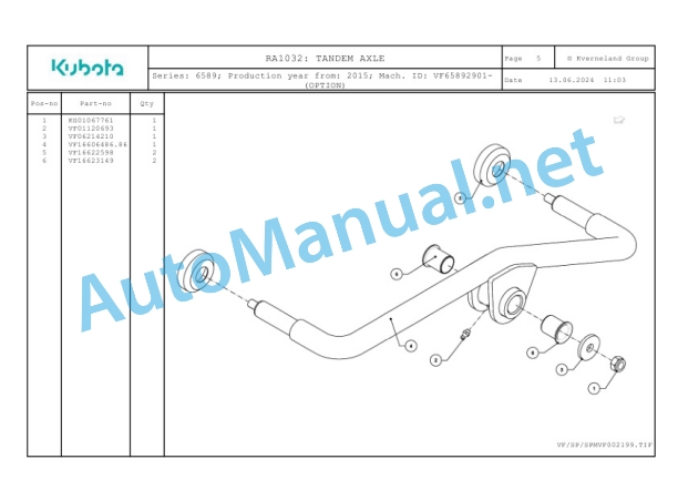 Kubota RA1032 Parts Manual PDF-3