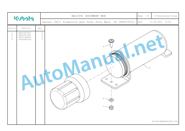 Kubota RA1039 Parts Manual PDF-4