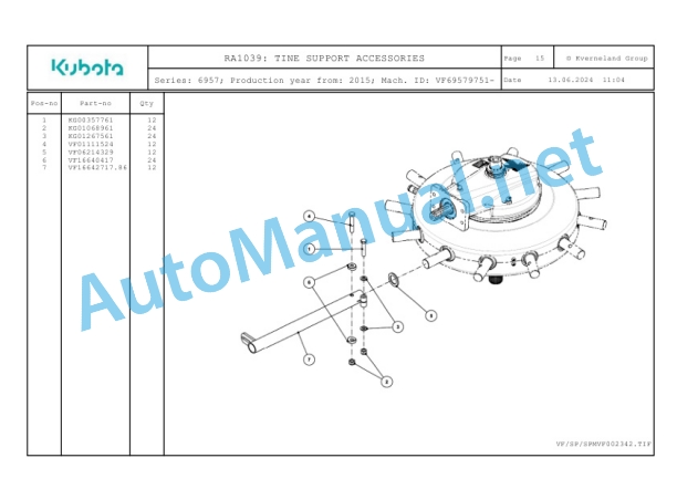 Kubota RA1039 Parts Manual PDF-5