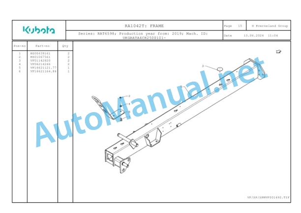 Kubota RA1042T Parts Manual PDF-4