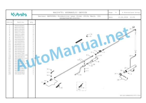 Kubota RA1047T Parts Manual PDF-3