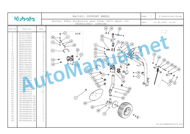 Kubota RA1542 Parts Manual PDF-3