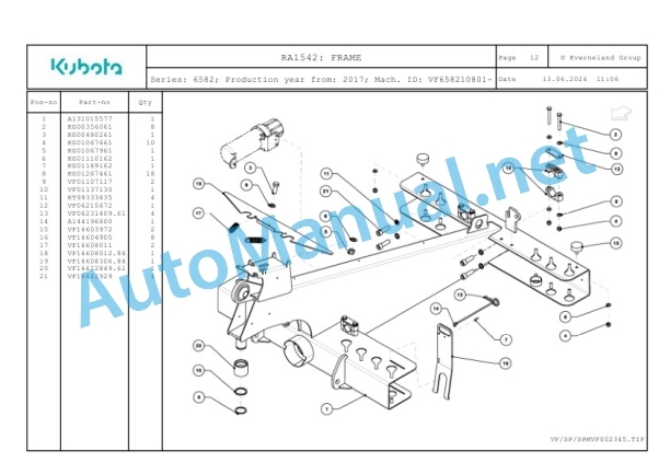 Kubota RA1542 Parts Manual PDF-4