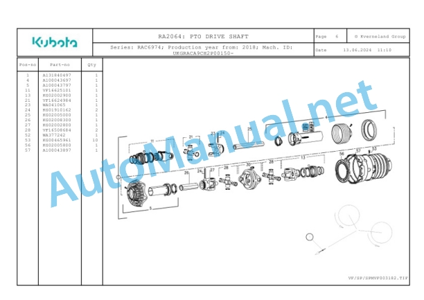 Kubota RA2064 Parts Manual PDF-2