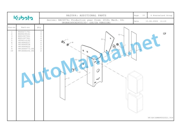 Kubota RA2064 Parts Manual PDF-5