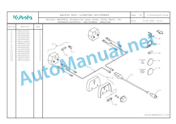 Kubota RA2069 EVO Parts Manual PDF-5