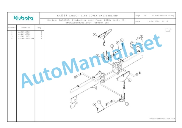 Kubota RA2069 VARIO Parts Manual PDF-4