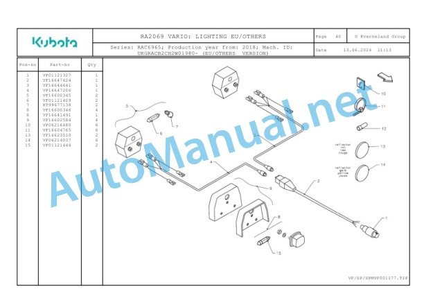 Kubota RA2069 VARIO Parts Manual PDF-5