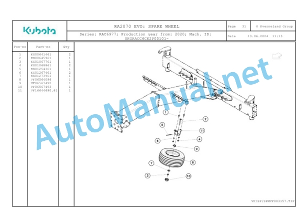 Kubota RA2070 EVO Parts Manual PDF-4