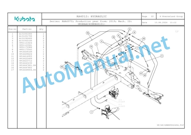 Kubota RA4012 Parts Manual PDF-3