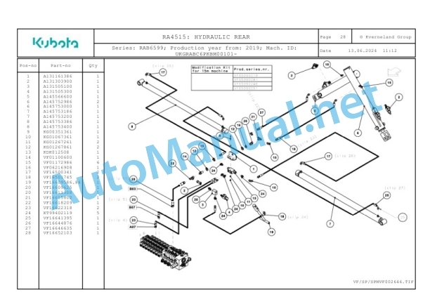 Kubota RA4515 Parts Manual PDF-3